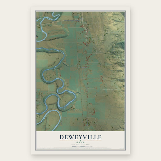 Deweyville, Utah map print, the full design