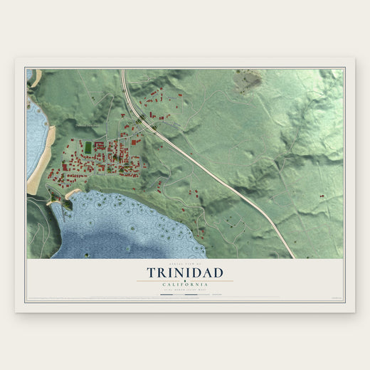 Trinidad, California map print, the full design