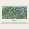 Dover, Tennessee map print, the full design