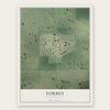 Forbes, North Dakota map print, the full design
