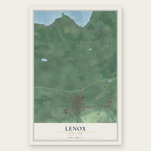 Lenox, New York map print, the full design