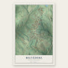 Belvedere, South Carolina map print, the full design