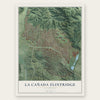 La Cañada Flintridge, California map print, the full design
