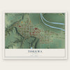 Tiskilwa, Illinois map print, the full design