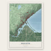 Duluth, Minnesota map print, the full design