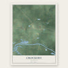 Crockery, Michigan map print, the full design