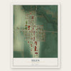 Ulen, Minnesota map print, the full design