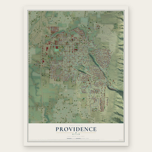 Providence, Utah map print, the full design