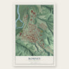 Romney, West Virginia map print, the full design