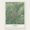 Camden, South Carolina map print, the full design