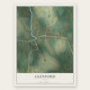 Glenford, Ohio map print, the full design