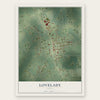 Lovelady, Texas map print, the full design