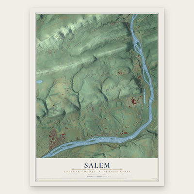 Salem, Luzerne County, Pennsylvania map print, the full design