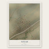 Toyah, Texas map print, the full design
