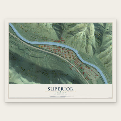 Superior, Montana map print, the full design