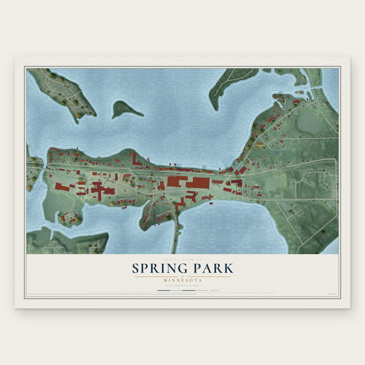 Spring Park, Minnesota map print, the full design