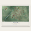Benson, Minnesota map print, the full design