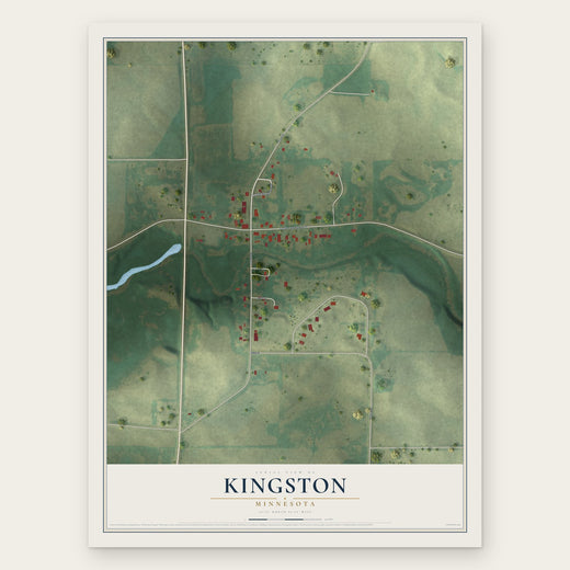 Kingston, Minnesota map print, the full design