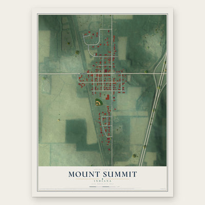 Mount Summit, Indiana map print, the full design