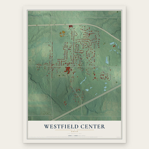 Westfield Center, Ohio map print, the full design