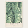 Huntington, Vermont map print, the full design