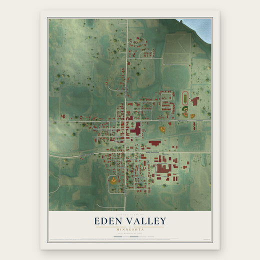 Eden Valley, Minnesota map print, the full design