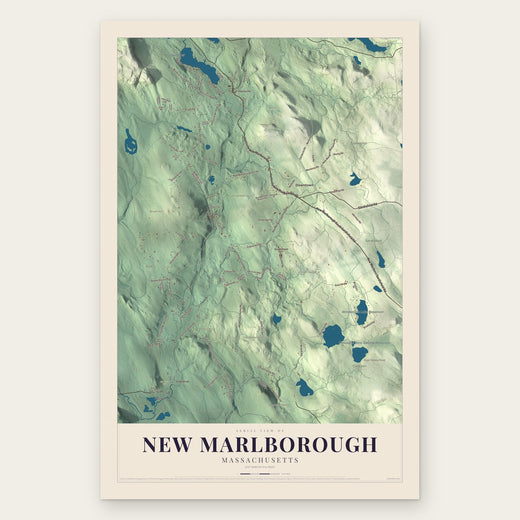 New Marlborough, Massachusetts map print, the full design