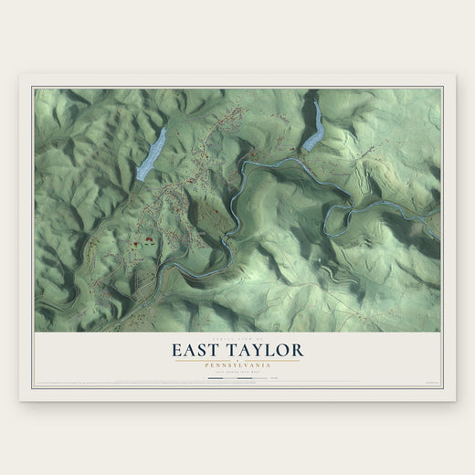 East Taylor, Pennsylvania map print, the full design