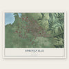 Springville, Utah map print, the full design