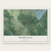 River Falls, Alabama map print, the full design