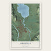 Oroville, Washington map print, the full design