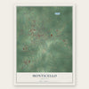 Monticello, Arkansas map print, the full design