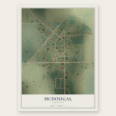 McDougal, Arkansas map print, the full design