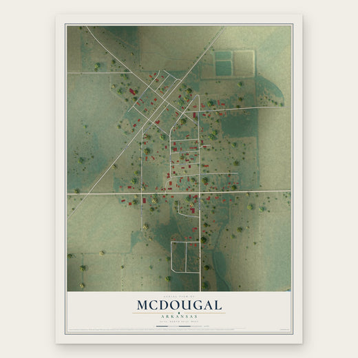 McDougal, Arkansas map print, the full design
