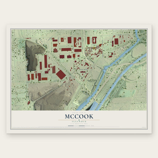 McCook, Illinois map print, the full design