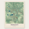 Middleton, Massachusetts map print, the full design