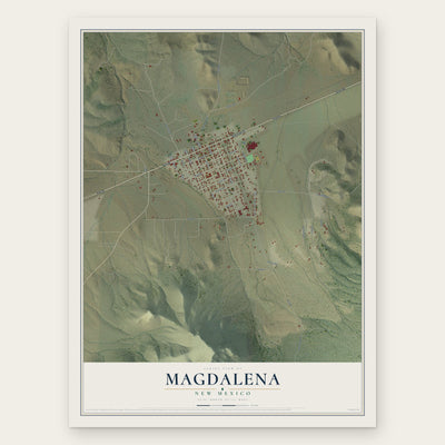 Magdalena, New Mexico map print, the full design