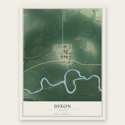 Dixon, Wyoming map print, the full design