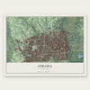 Omaha, Nebraska map print, the full design