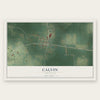 Calvin, Louisiana map print, the full design