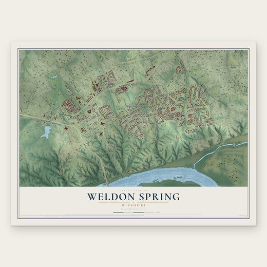 Weldon Spring, Missouri map print, the full design