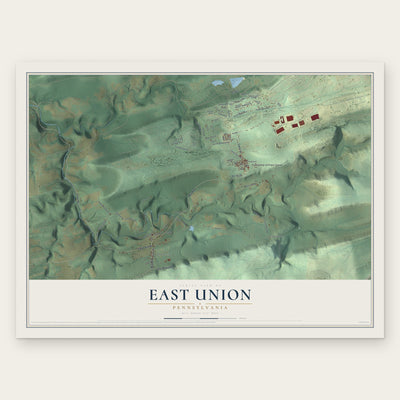 East Union, Pennsylvania map print, the full design