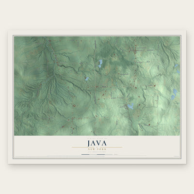Java, New York map print, the full design