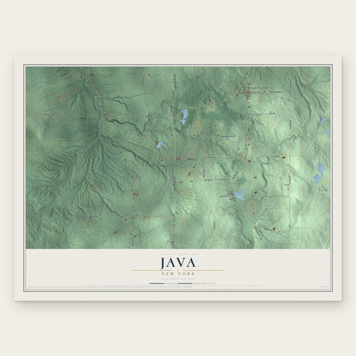 Java, New York map print, the full design