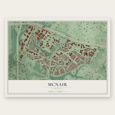 McNair, Virginia map print, the full design