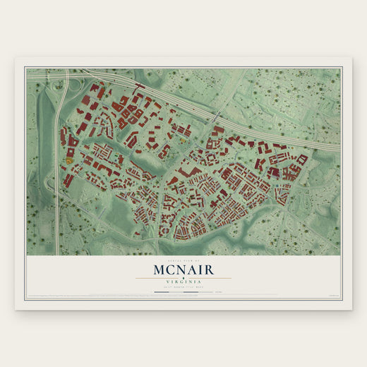 McNair, Virginia map print, the full design