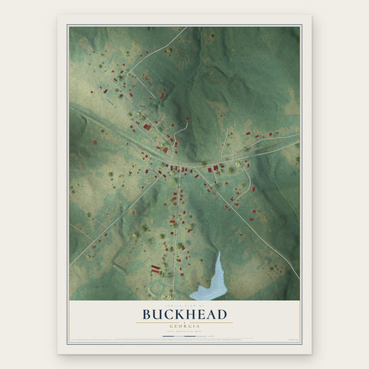 Buckhead, Georgia map print, the full design