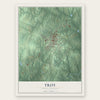Troy, North Carolina map print, the full design