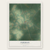 Furman, South Carolina map print, the full design