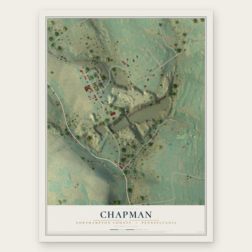 Chapman, Northampton County, Pennsylvania map print, the full design